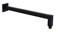 Aquaiaw Square Shower Arm and AntiScratch ORing Flange 16 inch Solid Brass Soldered 90 Degree Drop Both Soldered 12 NPT Tapered Threads Wall Rain Shower Head Extension Arm Matte Black
