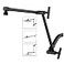 Oysdmn Matte Black Shower Head Extension 13 Adjustable Arm for Rain Handheld Locking Nuts Universal Connector