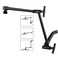 Oysdmn Matte Black Shower Head Extension 13 Adjustable Arm for Rain Handheld Locking Nuts Universal Connector