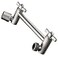 BRIGHT SHOWERS Brass Shower Arm Extender for Rain and Handheld Shower Head 5 Inch Universal Shower Head Extension Arm Height Angle Adjustable Brushed Nickel