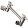 BRIGHT SHOWERS Brass Shower Arm Extender for Rain and Handheld Shower Head 5 Inch Universal Shower Head Extension Arm Height Angle Adjustable Brushed Nickel