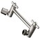 BRIGHT SHOWERS Brass Shower Arm Extender for Rain and Handheld Shower Head 5 Inch Universal Shower Head Extension Arm Height Angle Adjustable Brushed Nickel