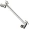BRIGHT SHOWERS Brass Shower Head Extension Arm for Rain and Handheld Shower Head 10 Inch Universal Shower Arm Extender Height Angle Adjustable Brushed Nickel