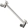 BRIGHT SHOWERS Brass Shower Head Extension Arm for Rain and Handheld Shower Head 10 Inch Universal Shower Arm Extender Height Angle Adjustable Brushed Nickel
