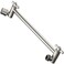 BRIGHT SHOWERS Brass Shower Head Extension Arm for Rain and Handheld Shower Head 10 Inch Universal Shower Arm Extender Height Angle Adjustable Brushed Nickel