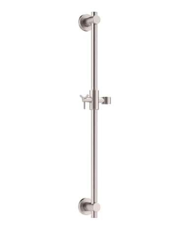 HammerHead Showers Solid Metal 275 Inch Shower Slide Bar for Hand Held Shower Heads Brushed Nickel Adjustable Height Showerhead with Hose Rail System Easily Adjust Height Angle of Handshower