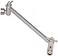 Aqua Elegante Adjustable Shower Arm Extension 10 Inch Solid Brass Showerhead Extender that Adjusts Height Angle with a Universal Fit for Rain Fixed and Handheld Heads Brushed Nickel