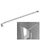 HTLOTUS Polished Silver Stainless Steel WalltoGlass Bathroom Shower Support Bar Arm for 516 38 Thick Glass Door 47 Inch Fixed Supporting Rod for Frameless Glass Panel