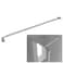 HTLOTUS Polished Silver Stainless Steel WalltoGlass Bathroom Shower Support Bar Arm for 516 38 Thick Glass Door 47 Inch Fixed Supporting Rod for Frameless Glass Panel
