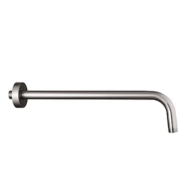 Enoughmen 16 Inch Shower Arm with FlangeStainless Steel 90 Degree Rain Shower Head Extension ArmWallMounted Shower Head Arm for Fixed Shower HeadBrushed Nickel