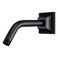 SEABEFORE 6 inch Standard shower arm Wall Mounted black shower head extension with unique square flange Standard 12 Connection