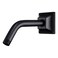 SEABEFORE 6 inch Standard shower arm Wall Mounted black shower head extension with unique square flange Standard 12 Connection