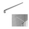 HTLOTUS Shower Support Bar 276 to 472 Telescopic Bar for 516 to 38 Thick Glass WalltoGlass Support Arm Polished Silver