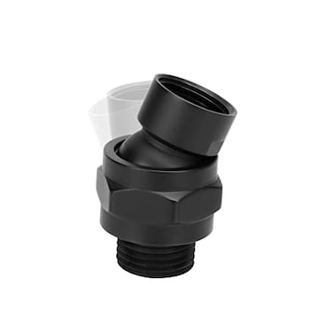 NearMoon Shower Head Swivel Ball Adapter Solid Brass Shower Connector Ball Joint Adjustable Universal Shower Arm Extension Component Matte Black