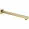TRUSTMI Square Shower Arm with Flange in Brushed Brass 16 Inch Wall Mounted Rainfall Shower Head Extension Arm Stainless Steel Brushed Gold