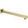 TRUSTMI Square Shower Arm with Flange in Brushed Brass 16 Inch Wall Mounted Rainfall Shower Head Extension Arm Stainless Steel Brushed Gold