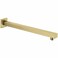 TRUSTMI Square Shower Arm with Flange in Brushed Brass 16 Inch Wall Mounted Rainfall Shower Head Extension Arm Stainless Steel Brushed Gold