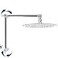 NearMoon Adjustable Shower Arm Shower Extension Arm Universal Connection Rise or Lower Shower Head Adjust HeightAngle to Upgrade Shower Experience AntiLeak 16 Inch Chrome