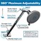 SparkPod 11 Solid Brass Shower Head Extension Arm Flexible Height Angle Adjustable Shower Arm Extension for Rain Showerheads with Sturdy Lock Universal Pipe Connection Luxury Polished Chrome