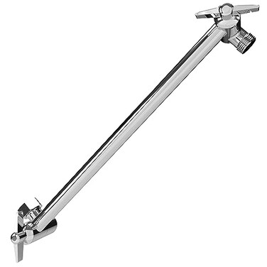 SparkPod 11 Solid Brass Shower Head Extension Arm Flexible Height Angle Adjustable Shower Arm Extension for Rain Showerheads with Sturdy Lock Universal Pipe Connection Luxury Polished Chrome