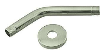 Westbrass D301107 12 IPS x 8 Wall Mount Shower Arm with Sure Grip Flange Satin Nickel