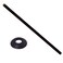 Westbrass 12 IPS x 19 Ceiling Mounted Shower Arm with Flange Matte Black D3619A62