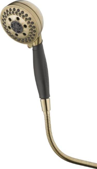 Delta Faucet H2Okinetic 5Setting Hand Shower Gold Handheld Shower Head Hand Shower Handheld Shower Detachable Shower Head Champagne Bronze 59445CZPK