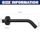 NearMoon Shower Arm with Flange Made of 304 Stainless Steel Shower Extension Extender Pipe WallMounted for Fixed Bathroom Showerhead Never Rust 10 Inch Matte Black