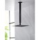 Anpean 16 Inch Square Ceiling Mounted Shower Arm and Flange Matte Black