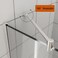 HTLOTUS Shower Door Support Bar 142 Telescopic Arm for 516 to 12 Thick Glass Fixed Frameless Shower Glass Panel Polished Silver