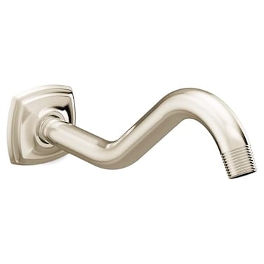 Moen 161951NL Curved Shower Arm with Wall Flange Polished Nickel