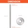 HarJue Ceiling Mounted Shower Arm Rain Extension Arm with Flange and Teflon Tape Stainless Steel Mount Extender for Fixed Head 16 Inch Brushed Nickel