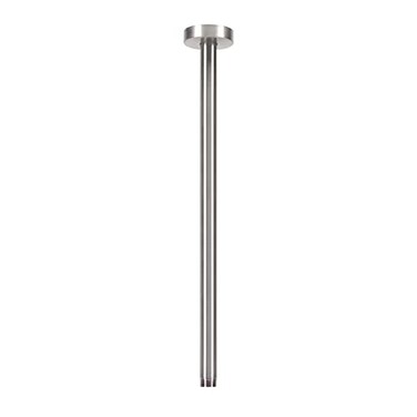 HarJue Ceiling Mounted Shower Arm Rain Extension Arm with Flange and Teflon Tape Stainless Steel Mount Extender for Fixed Head 16 Inch Brushed Nickel