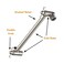 Burginwin 12 Inch Shower Head Extension Arm Brushed NickelSolid Brass Adjustable Shower Arm Extension Lower Or Raise Any Rain Or Handheld Showerhead To Your Height Angle Universal Connection