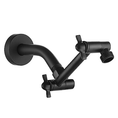 Pichrain Black Shower Arm Shower Head Extender Arm with Universal Connection to Shower Heads AntiLeak ToolFree Installtion Shower Exetension 5 Inch Matte Black