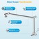 iFealClear All Metal 16 Shower Head Extension Arm Solid Brass Shower Head Extender Adjustable Height Angle G12 Universal Connection Stainless Steel Pipe with Lock Joint for Rain Showerhead Chrome