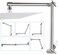 G-Promise GPromise 16 Inch Shower Head Extension Arm Solid Brass Height Angle Adjustable Extender Rise or Lower Rainfall and Fixed Shower Head Brushed Nickel