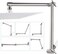 G-Promise GPromise 16 Inch Shower Head Extension Arm Solid Brass Height Angle Adjustable Extender Rise or Lower Rainfall and Fixed Shower Head Brushed Nickel