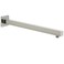 Voolan 20 Square Shower Arm with Flange and Teflon Tape Extension Shower Head Arm for Bathroom Fixed Shower Head Solid Stainless Steel Wall Mounted Brushed Nickel