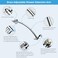 Hibbent All Metal 10 Shower Head Extension Arm Solid Brass Flexible Height Angle Adjustable Shower Arm Extender with Lock Joint Universal Connection Stainless Steel Pipe Height Extending Chrome