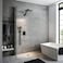 BESTILL 16 Inch S Shape Oil Rubbed Bronze Shower Head Arm Square Wall Mounted Shower Arm and Flange Included
