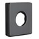 Gluckey Black Square Shower Arm Flange RP51034BL Compatible Brass Escutcheon Cover Plate for Tub Shower Faucets