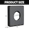 Gluckey Black Square Shower Arm Flange RP51034BL Compatible Brass Escutcheon Cover Plate for Tub Shower Faucets