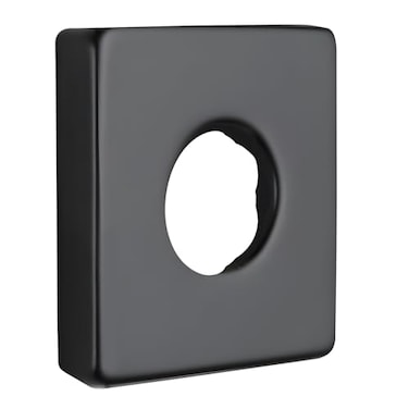 Gluckey Black Square Shower Arm Flange RP51034BL Compatible Brass Escutcheon Cover Plate for Tub Shower Faucets