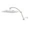 Hibbent All Metal 20 Shower Head Extension Arm Solid Brass Flexible Height Angle Adjustable Shower Arm Extender Universal Connection Stainless Steel Pipe Height Extending Brushed Nickel