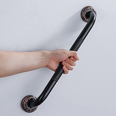 700Brass 12Inch Grab Bar Featuring AntiSlip Handrail Solid Brass Oil Rubbed Bronze HeavyDuty Construction Armrest Bathroom Bathtube Shower Safety Rail