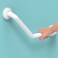 AquaChase 16inch Angled Grab Bar for Stud Mount Bathroom Mobility Aid ADA Compliant Heavy Duty 500lbs Support Rustproof Stainless Steel White