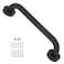 iMomwee Matte Black Shower Grab Bar 12 Inch1 Diameter Stainless Steel Small Safety Bars Bathroom Balance Support Bar Assist Handle Wall Handrail Mobility Aids for Handicap Elderly Senior Disabled
