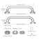iMomwee 12 Inch Satin Brushed Nickel Shower Grab Bar 1 Diameter Stainless Steel Bathroom Grab Bar Handle Balance Bar for Shower and Wall Safety Hand Rail Support Handicap Elderly Assist Handle