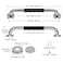 iMomwee Chrome Bathroom Grab Bar 16 inch Stainless Steel AntiSlip Shower Handrail for Elderly Wall Mounted Safety Handicap Bars Balanced Support Handle Bar for Senior
